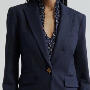 Veronica Beard Women's Cutaway Dickey Jacket in Navy Size - 14 NEW